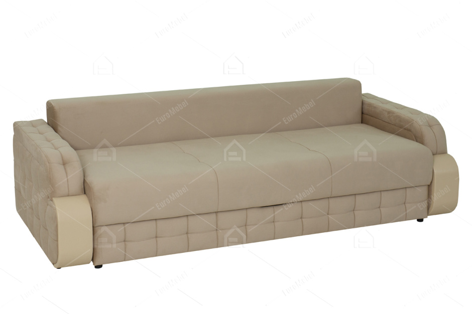 Диван прямой раскладной Антей, GROUND 01(бежевый)/MIKAELA BEIGE/ FROZEN 11, АСМ Элегант (Россия)