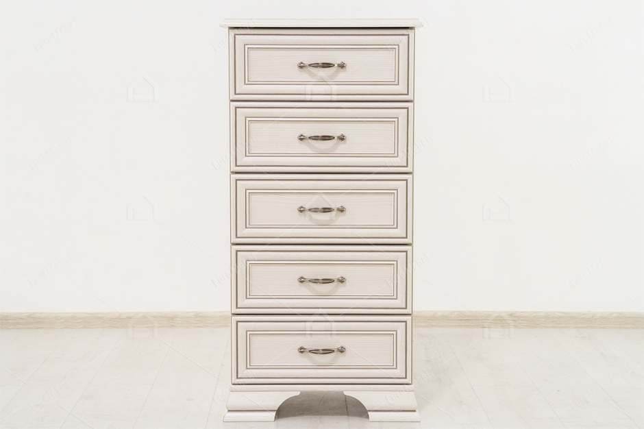 Комод 5Я (Tiffany 5S/50), коллекции Тиффани, Вудлайн Кремовый, Анрэкс (Беларусь)