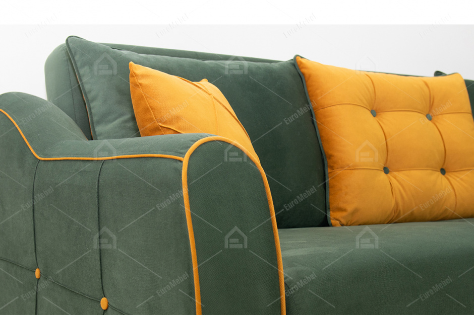 Диван прямой раскладной Френсис, ТД260 Зелёный, Нижегородмебель и К (Россия)