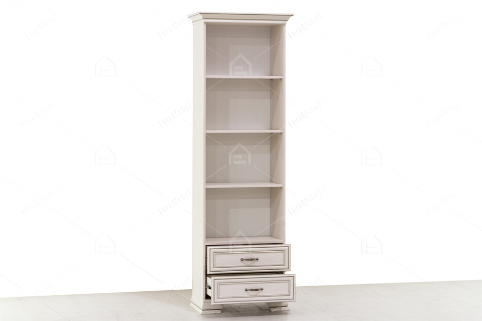 Шкаф стеллаж2Я (Tiffany 2S), коллекции Тиффани, Вудлайн Кремовый, Анрэкс (Беларусь)