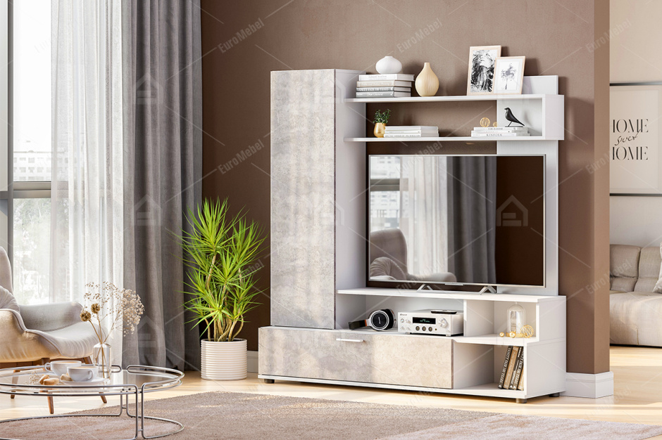 Стенка МГС 9, Цемент, СВ Мебель (Россия)