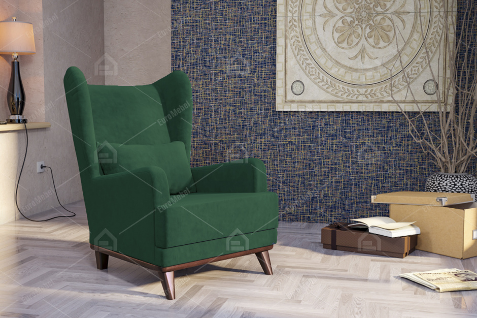 Кресло традиционное Оскар, ТК316/1 Темно-зеленый, Нижегородмебель и К (Россия)