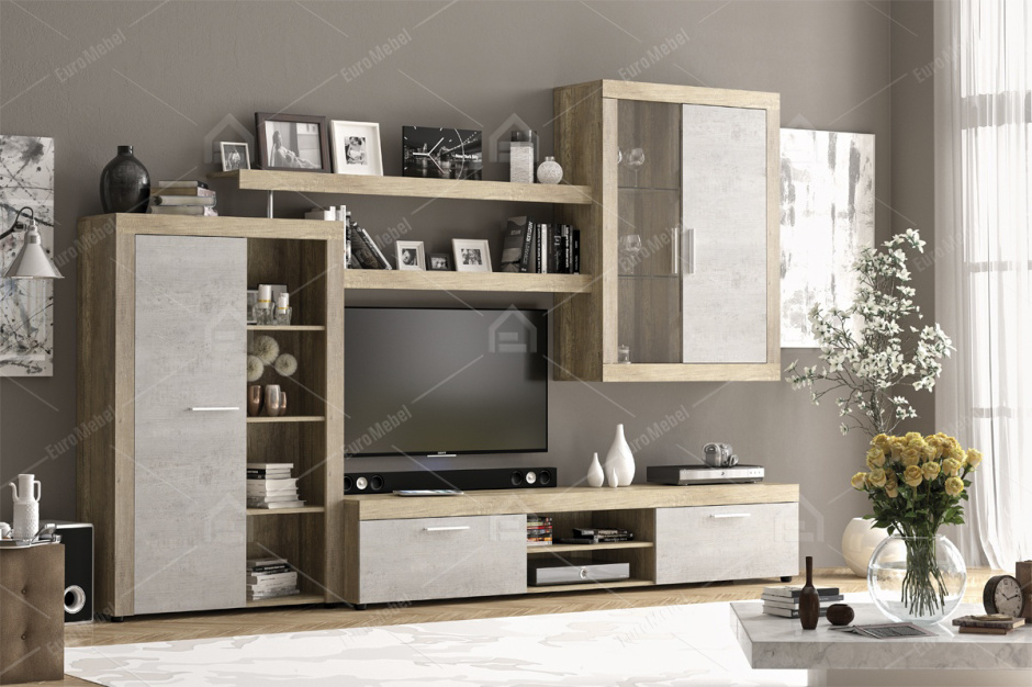 Стенка Орлеанс, Бетон Индастри, MEBEL SERVICE (Украина)