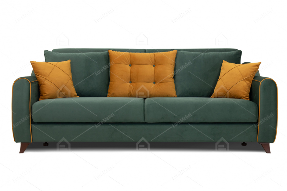 Диван прямой раскладной Френсис, ТД260 Зелёный, Нижегородмебель и К (Россия)