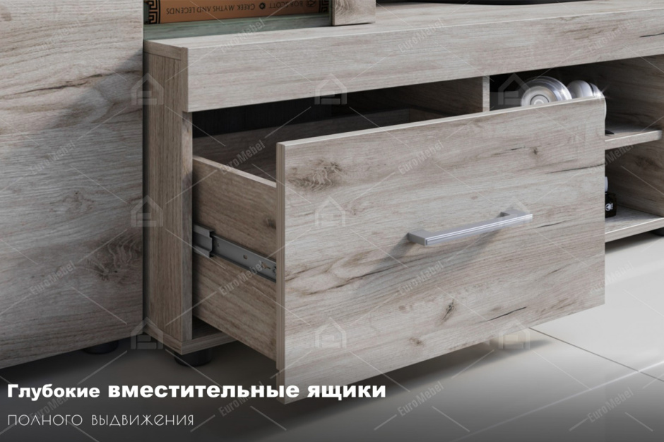 Стенка Джерси, Дуб Крафт/Серый, Империал (Россия)